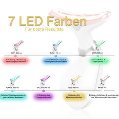 7in1 LED Lichttherapie für Hals- & Gesicht, rot
