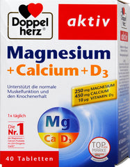 Doppelherz Magnesium + Calcium + D3 Tabletten, 40 er