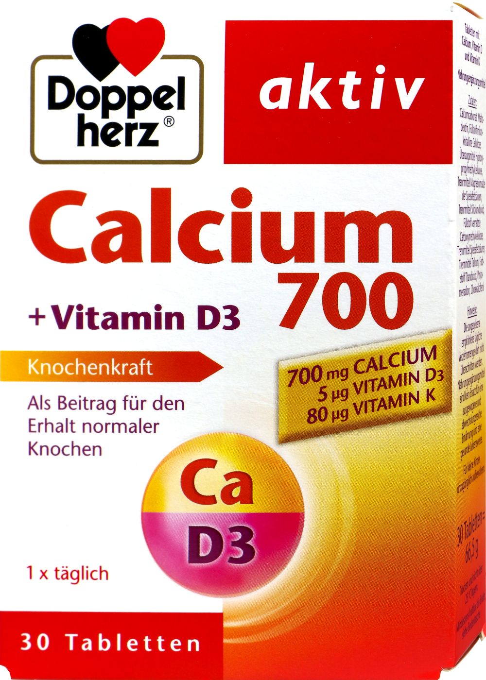 Doppelherz Calcium 700 + D3, 30 er