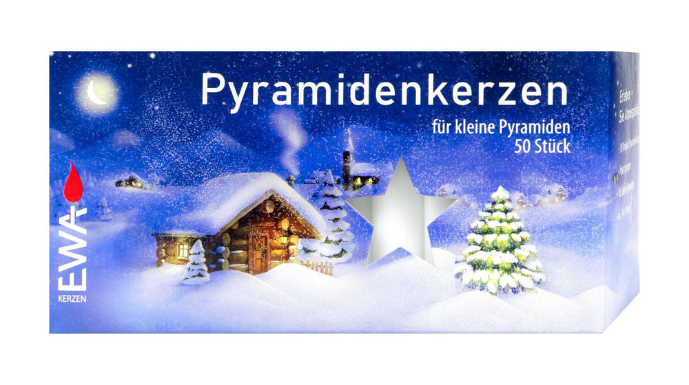 Pyramiden Kerzen 50 / 500, Weiß