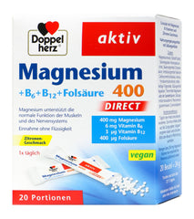 Doppelherz Magnesium + B6 + B12 Direct, 20 er