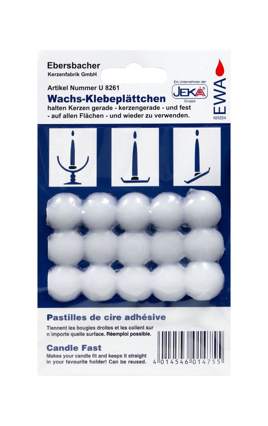Wachsklebeplättchen Karte, 15 er