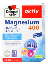 Doppelherz Magnesium 400 + B1 + B6 + Folsäure, 30 er