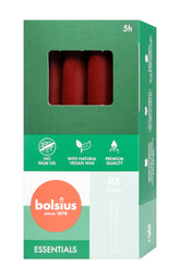 Bolsius Haushaltskerzen Samtrot, 8 er