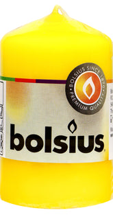 Bolsius Stumpenkerze gelb, 80 x 48 mm
