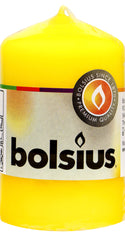 Bolsius Stumpenkerze gelb, 80 x 48 mm