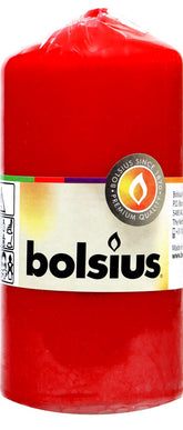 Bolsius Stumpenkerze Rot, 120 x 58 mm