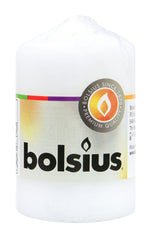 Bolsius Stumpenkerze weiß, 80 x 48 mm
