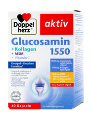Doppelherz Glucosamin 1600 + Kollagen + MSM + Vitamin C, 40 er