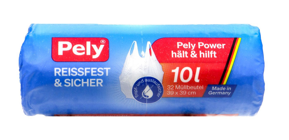 Pely Müllbeutel Tragegriff 10 Liter, 32 er