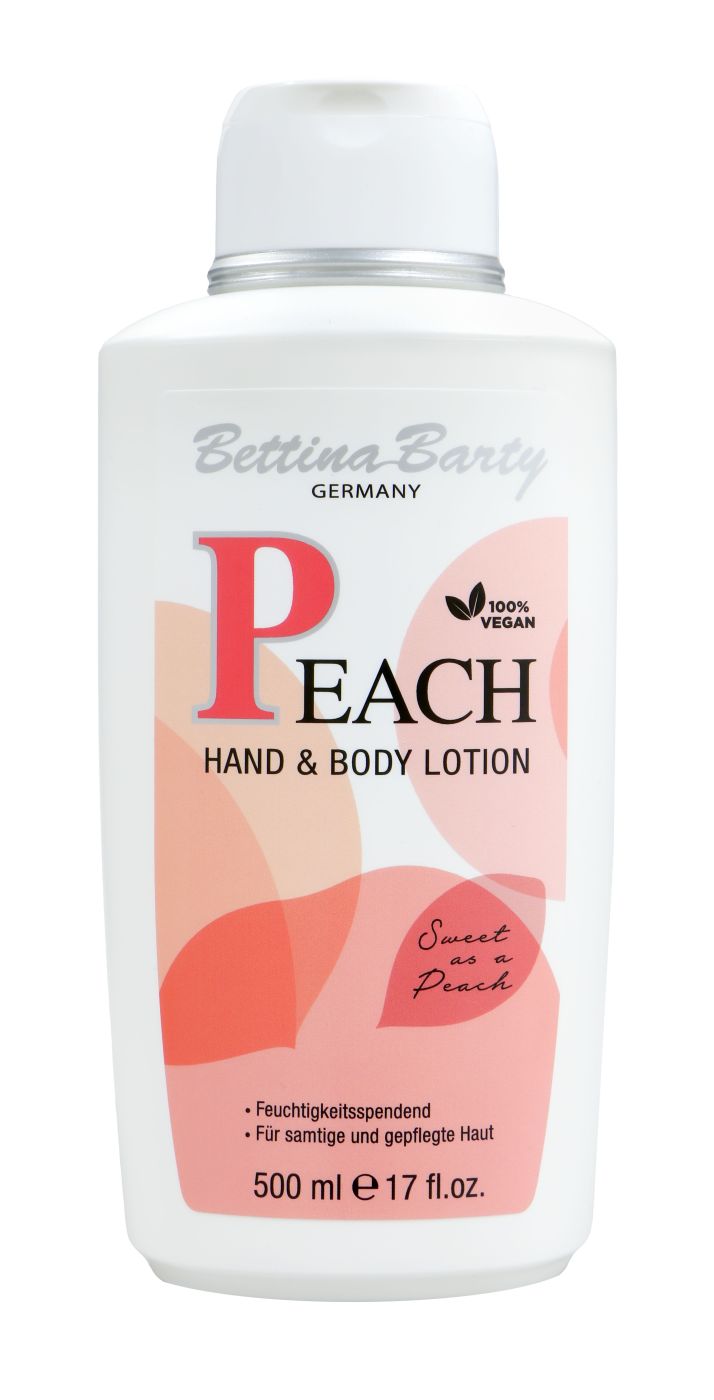 Bettina Barty Peach Hand & Body Lotion, 500 ml