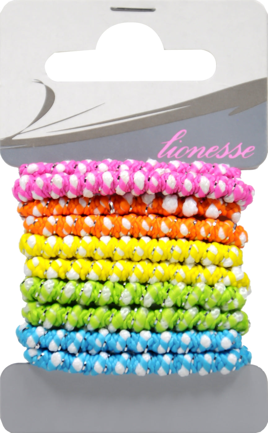 Haargummi mit Lurex Farbig Sortiert, 6 er