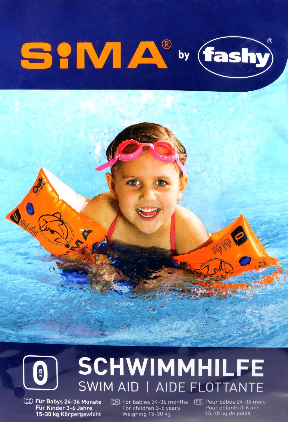 Sima Schwimmflügel 3 - 6 Jahre, Gewicht 15 - 30 kg, Größe 0