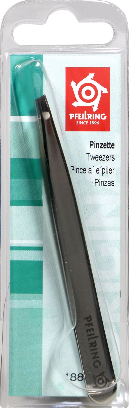 Pfeilring Pinzette Schräg, 9,5 cm