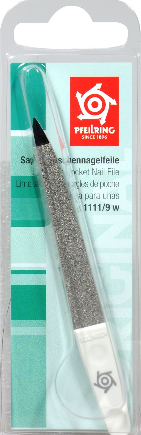 Pfeilring Saphir Taschennagelfeile, 9 cm