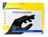 Lifemed Nitril Handschuh puderfrei schwarz Größe S, 50 er