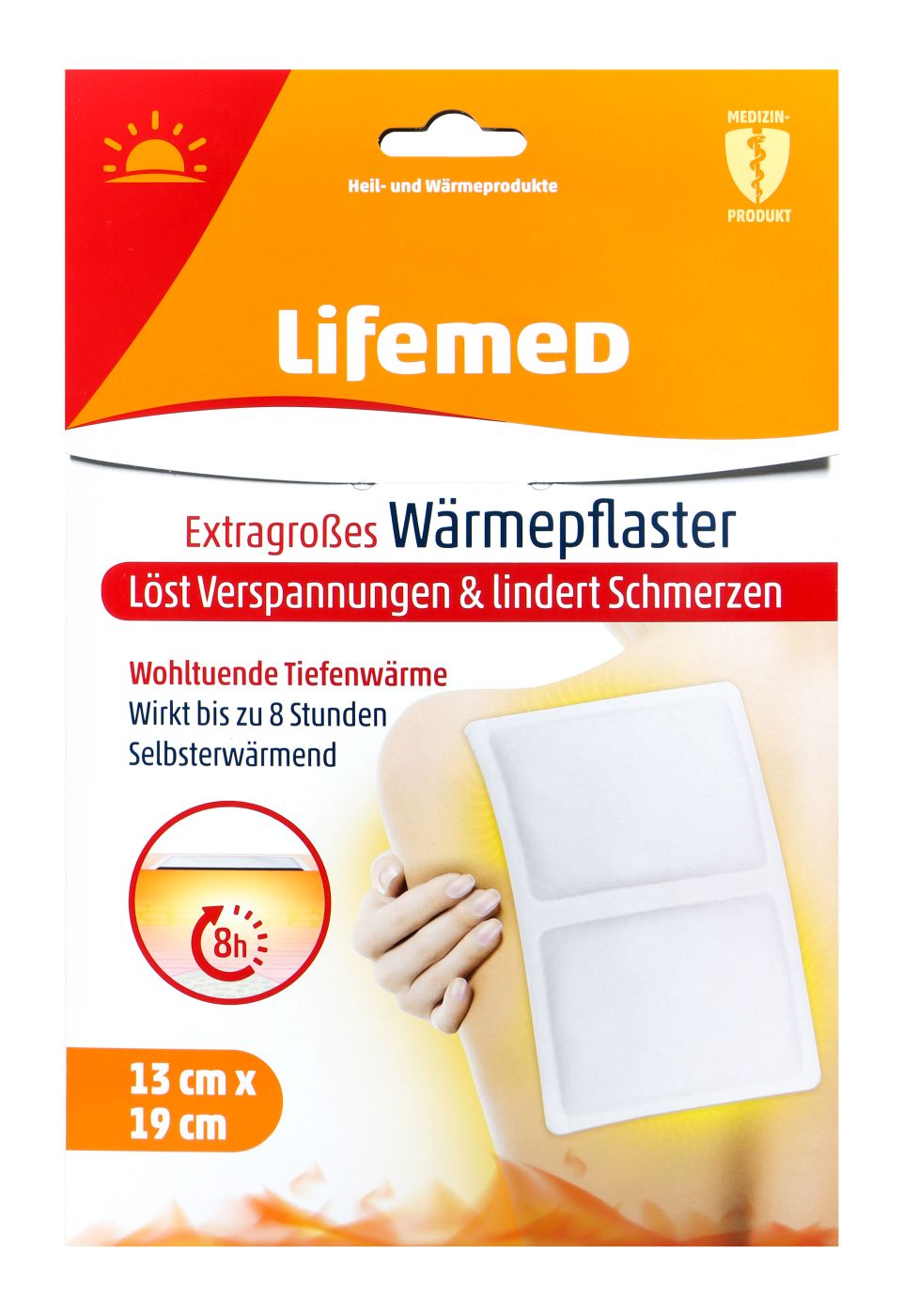 Lifemed Extragroßes Wärmepflaster 19 cm x 13 cm, 1 er