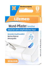 Lifemed Wund Pflaster Sensitive 0,5 m x 6 cm, 1 er
