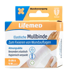 Lifemed Elastische Mullbinde 4 m x 6 cm, 1 er