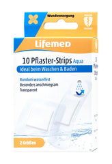 Lifemed Pflaster Strips transparent Aqua, 10 er