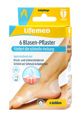 Lifemed Blasen Pflaster transparent 4 Größen, 6 er