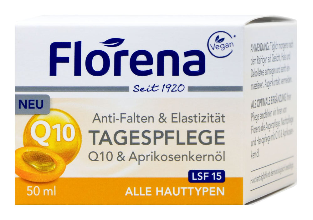 Florena Tagespflege Q10&Aprikosenkernöl Anti-Falten+Elastiz., 50 ml