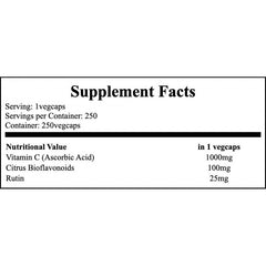 Vitamin C-1000 Boiflavonoids - 250vcaps.