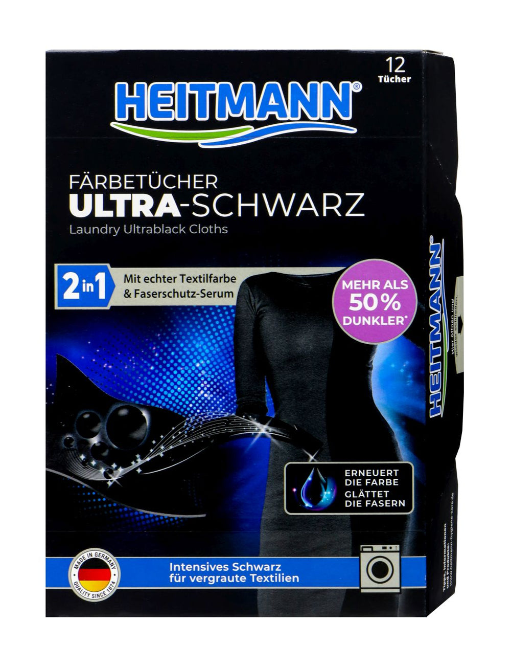 Heitmann Färbetücher Ultra Schwarz, 12 er