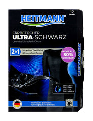 Heitmann Färbetücher Ultra Schwarz, 12 er