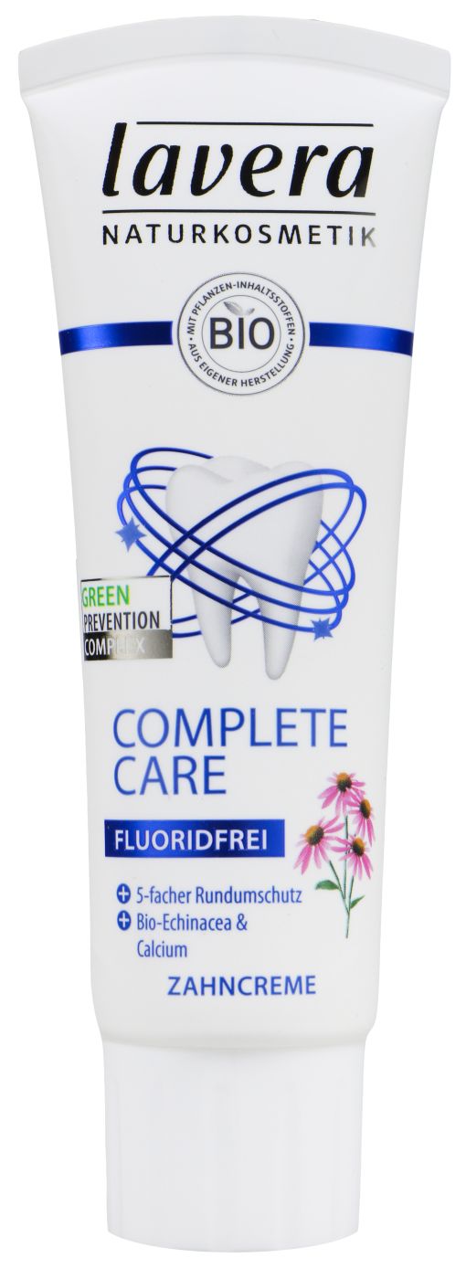Lavera Zahncreme Complete Care Fluorid-frei Bio-Echin.+Calc., 75 ml