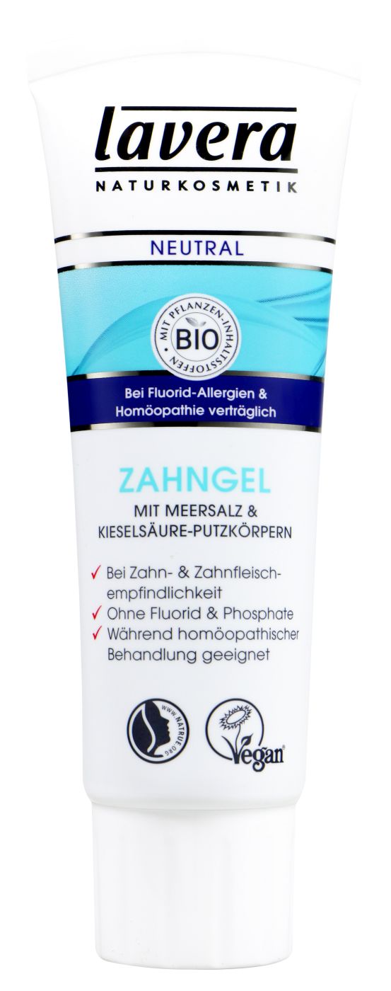 Lavera Neutral Zahngel Meersalz & Kieselsäureputzkörper, 75 ml