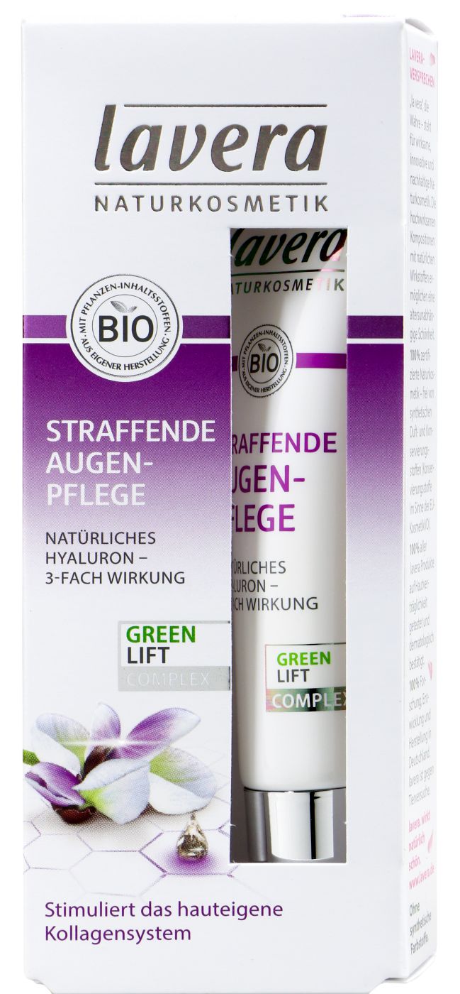 Lavera Straffende Augenpflege 3-fach Hyaluron & Bakuchiol, 15 ml