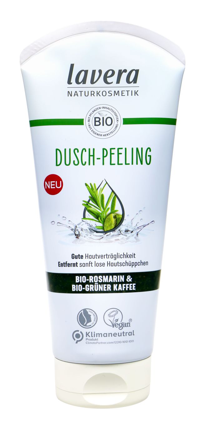 Lavera Dusch-Peeling Bio-Rosmarin & Bio-Grüner Kaffee, 200 ml