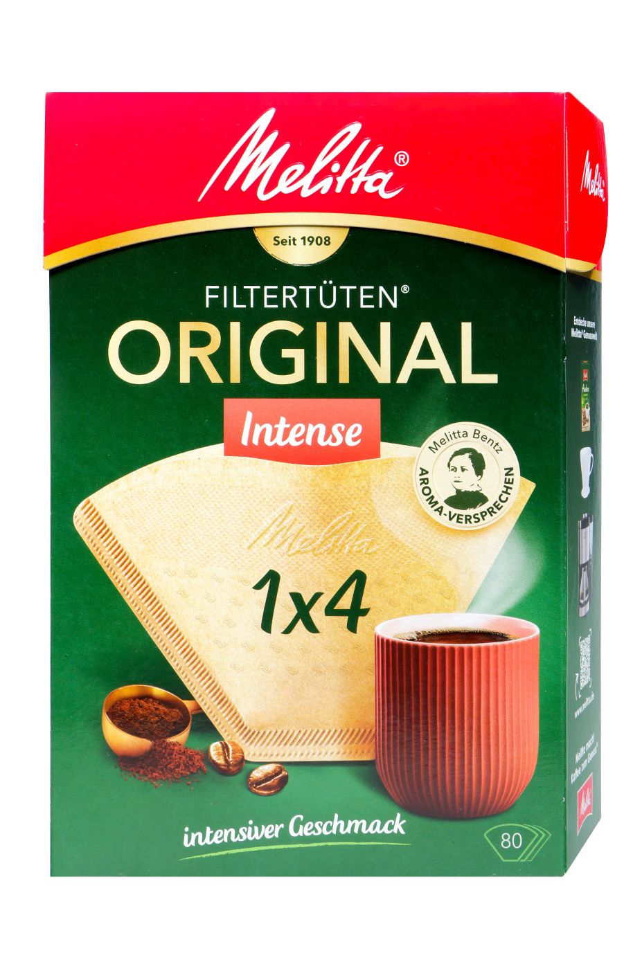 Melitta Filtertüten 1x4 Original Intense Aroma, 80 er
