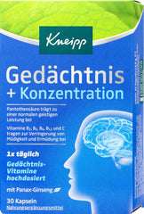 Kneipp Gedächtnis & Konzentration Kapseln, 30 er