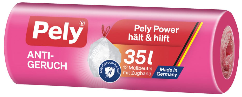 Pely Zugband-Beutel Anti Geruch 35 Liter, 12 er
