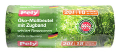Pely Öko-Müllbeutel mit Zugband 20 Liter, 18 er