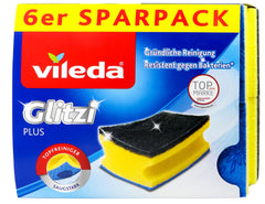 Vileda Glitzi Plus Topfschwamm gelb/grün, 6 er
