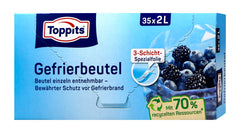 Toppits Gefrierbeutel Standboden 2 l, 35 er