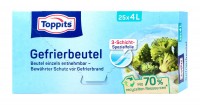 Toppits Gefrierbeutel Standboden 4 l, 25 er