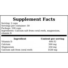 Coral Calcium 1000mg - 100veg caps.