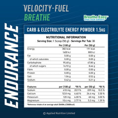 Applied Nutrition Endurance Carb & Electrolyte Energy Breathe Easy - 1500 g