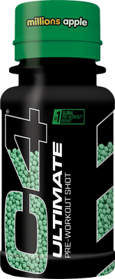 C4 Ultimate Shot - 12 x 60 ml - Millions Green Apple