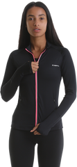 RIPT RCLTOP721 Ladies Zip Thru Top - Black