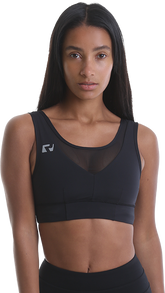 RIPT RCLTOP734 Ladies Crop Top Mesh - Black
