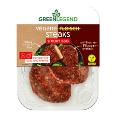 Green Legend Vegane Fleisch Steaks Smoky BBQ
