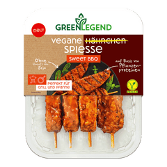 Vegane Hähnchen Spiesse Sweet Bbq