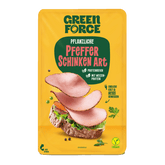 GREENFORCE Veganer Aufschnitt Pfeffer Schinken Art, 70g