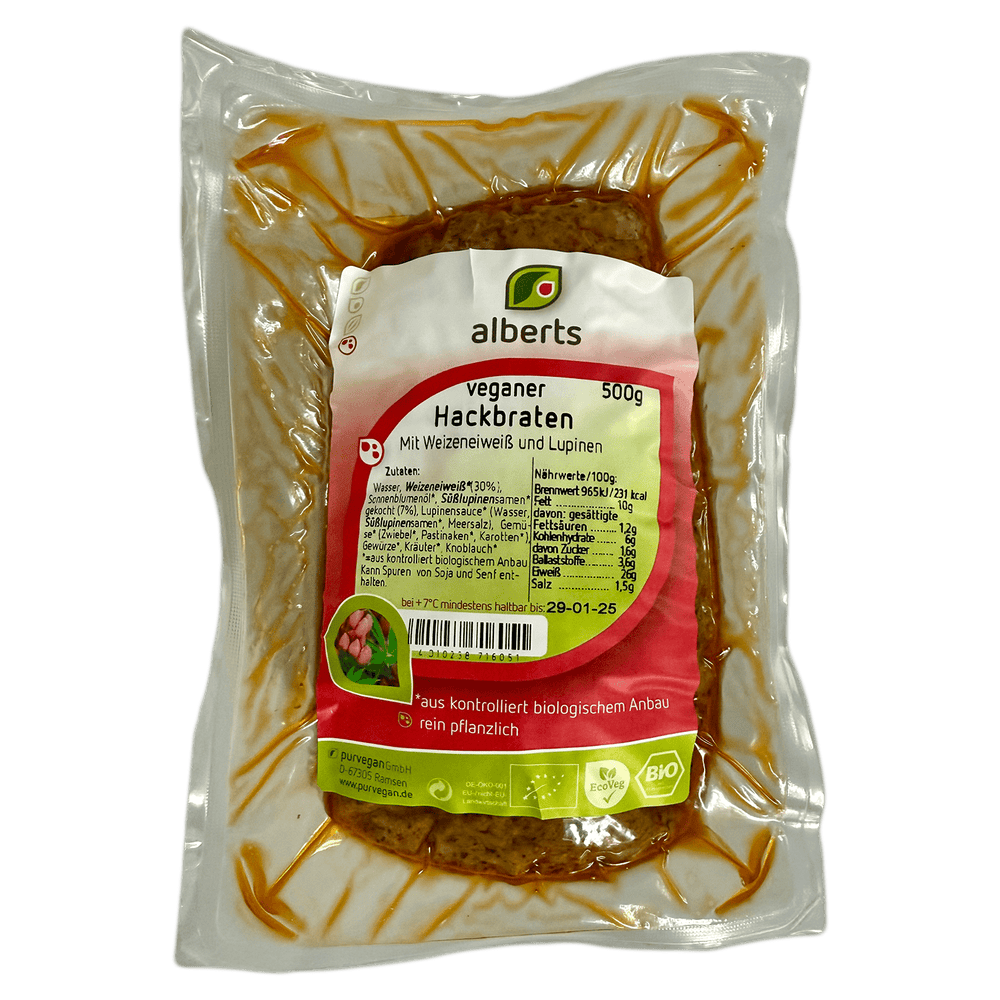Veganer Festtagsbraten (wie Hackbraten)