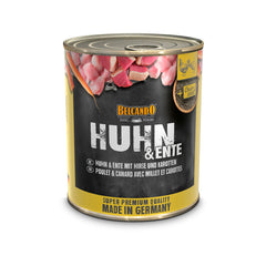 DOSE BELCANDO 800 G HUHN UND ENTE, HIRSE UND KAROTTEN - 6 STK